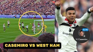 Casemiro Showed Brilliant Performance Against West Ham Despite Lost [upl. by Llohcin]