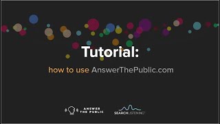 The Official Guide How to use AnswerThePublic com [upl. by Carlile983]