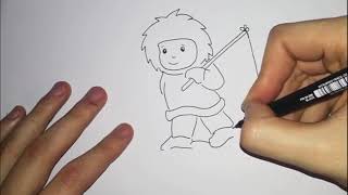 Kako nacrtati Eskima za 2 minuta  Drawing a Cartoon Eskimo in 2 min [upl. by Gwendolyn6]