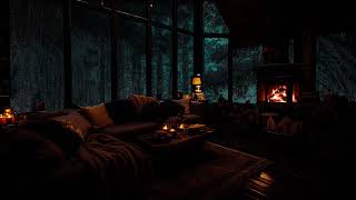 Cozy Attic Room Ambience with Rain Sounds at midnight in Night Forest  Rain for Insomnia Symptoms [upl. by Bertolde]