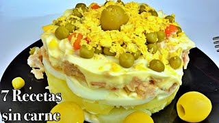 Que pongo de COMER SIN CARNE para primer plato 7 recetas para toda la semana [upl. by Pride]