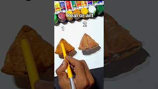 Real or art 🎨🎭art drawing shorts realisticdrawing trending viralvideo food [upl. by Zigmund348]