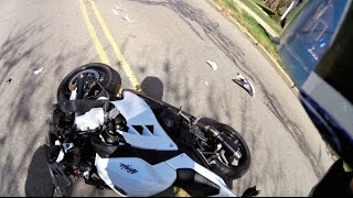 Kawasaki Ninja 300 Crash [upl. by Stonwin]