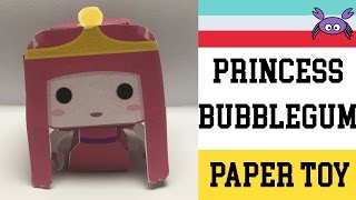 How to Make a Princess Bubblegum quot Adventure Time quot Paper Toy  Papercraft  by Becks Junkie [upl. by Aicilihp]