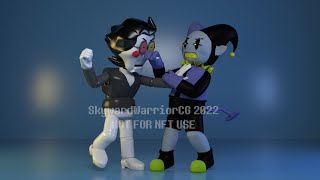 Deltarune Animation Epic Spamton NEO and Jevil Fight [upl. by Nadab]