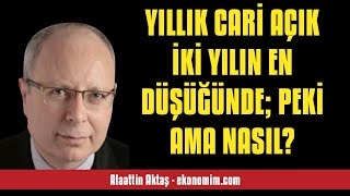 ALAATTİN AKTAŞ YILLIK CARİ AÇIK İKİ YILIN EN DÜŞÜĞÜNDE PEKİ AMA NASIL  SESLİ KÖŞE YAZISI [upl. by Honor]