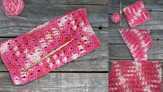 Easy Floret Stitch Crochet Tutorial Left Handed [upl. by Zolly765]