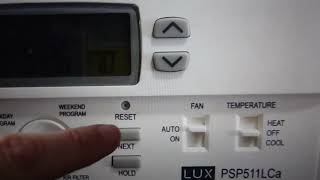 LuxPro Thermostat  How to Unlock [upl. by Lachus]