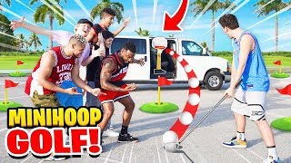 EPIC 2HYPE Miami MiniGolf TRICKSHOT BASKETBALL [upl. by Eimirej851]