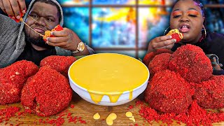 TACO STYLE HOT CHEETO BOUDIN BALLS  HASHTAG THE CANNONS  MUKBANG EATING SHOW [upl. by Annohsak856]