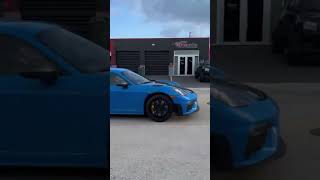 2023 Porsche 718 Cayman GT4RS received FABSPEED Headers amp Over Axle Link Pipes [upl. by Ayanet724]