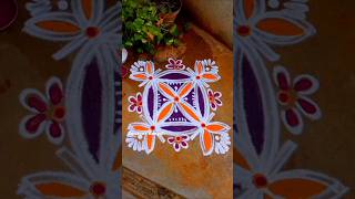 Double line kolam shorts doublelinekolam doubleline trendingkolam shortsfeed kanagasrangoli [upl. by Dann256]