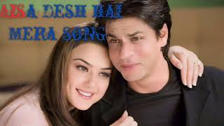 Aisa Desh Hai Mera Song Shahrukh Khan X jinta Veer Zaara New Jhankaar mdsameerviral [upl. by Brodench721]