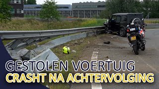 Gestolen voertuig crasht na achtervolging op de A2  Politievlogger  Team Lekpoort [upl. by Sajet192]