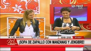 Receta Sopa de zapallo con manzanas y jengibre [upl. by Hwang]