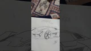 Lamborghini terzo drawing art shorts [upl. by Sparhawk]