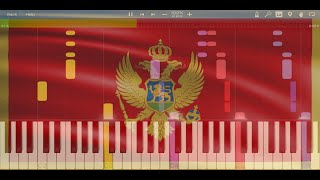 Montenegro National Anthem — quotOj svijetla majska zoroquot „Ој свијетла мајска зоро” Synthesia [upl. by Dlanigger]