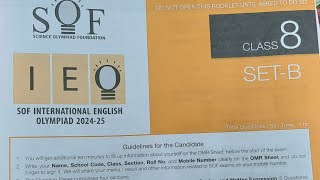 Class 8 English Olympiad Question Paper 202425  SOF IEO Exam for Class 8 [upl. by Yeorgi]