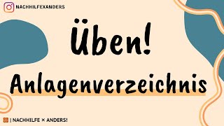 Anlagenverzeichnis mit Abschreibungsbeträgen  Übungsvideos mit Lösung [upl. by Sawyer755]