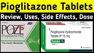 Pioglitazone 15 mg 30 mg Uses in Hindi  Pioglitazone Mechanism of Action Side Effects Dose [upl. by Auqinet]