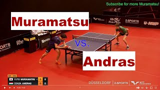 Yuto Muramatsu vs Csaba Andras  Full Match  Short Form  R64  WTT Feeder Düsseldorf 2 [upl. by Merriman]