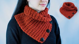 Everyone can crochet such a snood  it’s warm and beautiful [upl. by Ileane40]