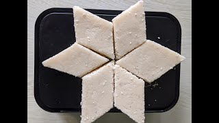 Naralachi Vadi Coconut Barfi नारळाची वडी [upl. by Einotna]