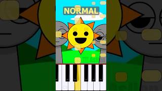 Mr Sun Theme Incredibox Sprunki  Normal Vs Horror on piano [upl. by Annayehc]