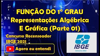 Aula 01  IBGE 2022  Função do 1º grau  Representações Algébrica e Gráfica [upl. by Thunell]