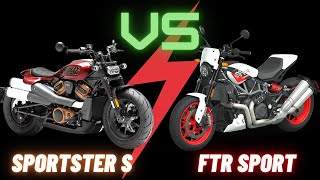 HarleyDavidson Sportster S Vs Indian FTR Sport  2023s BEST Sporty Cruiser [upl. by Magdala732]