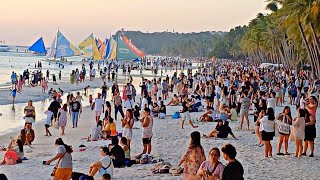 This is BORACAY White Beach on March 23 2024 Sunset and Night Life [upl. by Sivat]