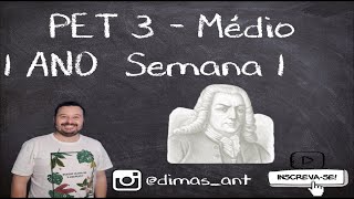 PET 3  História 1º ano  Semana 1  Atividades  Ensino Médio [upl. by Anika]