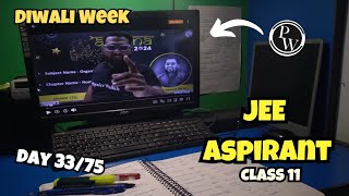 An Unproductive Day in the life of JEE Aspirant😪  Diwali Week  Day 32  pwjee2025studyvlog [upl. by Rainah642]