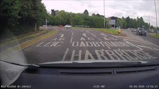 Driving Lessons Leicester Racecourse roundabout right turn from ring road to Market Harborough A6 [upl. by Mcdowell]