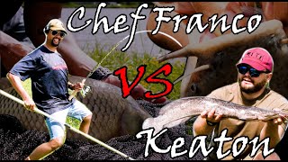 Fishing the R50 dam Chef Franco Vs Keaton Ditchfield in a Fish Off [upl. by Eimac216]