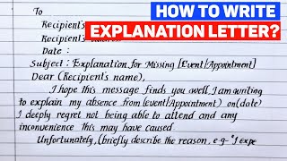 How to Write Explanation Letter  Explanation For Missing Appointment  Explanation Letter Sample [upl. by Attener]