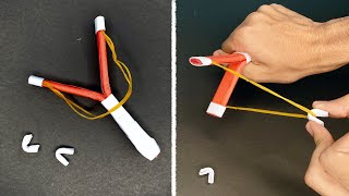 Origami Slingshot Easy  Paper Craft  Ashraful crafts [upl. by Eimaraj]