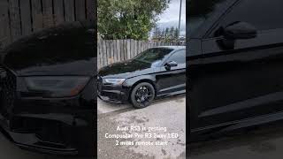 Audi RS3 is getting Compustar Pro R3 2way LED 2 miles remote start [upl. by Phil]