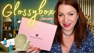 UNBOXING GLOSSYBOX JANUARY 2024 BEAUTY SUBSCRIPTION BOX new subs get an extra freebie [upl. by Ardnaik]