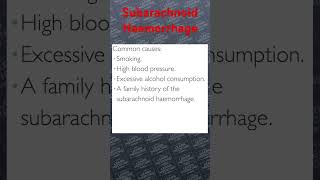 Subarachnoid Hemorrhage common causes science anatomy medicine [upl. by Levana951]