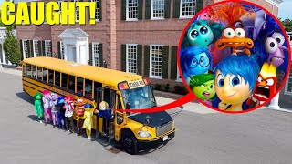 I CAUGHT INSIDE OUT 2 EMOTIONS ON SCHOOL BUS IRL INSIDE OUT 2 MOVIE [upl. by Havener]