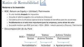 Finanzas  Ratios de Solvencia y Rentabilidad [upl. by Shushan]