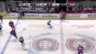 Brad Marchand nails Alexei Emelin HD DualFeed [upl. by Ariad]