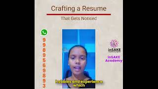 Crafting a Resume That Gets Noticed ResumeThatGetsNoticed FinanceCareer [upl. by Joshua591]