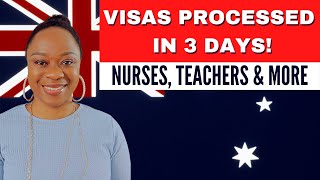 VISA IN 3 DAYS FOR NURSES AND TEACHERS WANTING TO MIGRATE TO AUSTRALIA [upl. by Lyrrad]