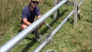 Part 2  Installing an 80 ft Bergey Excel 1 Guyed Tiltup Tower [upl. by Aserehtairam]