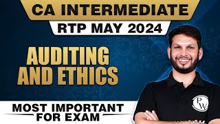 CA Inter Auditing and Ethics RTP May 2024  CA Inter May 2024 Preparation [upl. by Ibbob257]