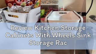 Review Kitchen Storage Cabinets With Wheels Sink Storage Rack Multifunction Large Space Desktop St [upl. by Airyt]