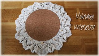 Makramee Untersetzer  DIY  Macrame Coaster [upl. by Aligna]