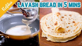 LAVASH BREAD in 5 MINUTES ⏱ Only 3 Ingredients  Make It On A Pan ⭐Plus Easy Vegan Börek 😉 [upl. by Margreta]